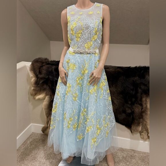 Charming Organza & Floral Lace with Beads Party  Dress/ Prom Dress - Picture 2 of 16